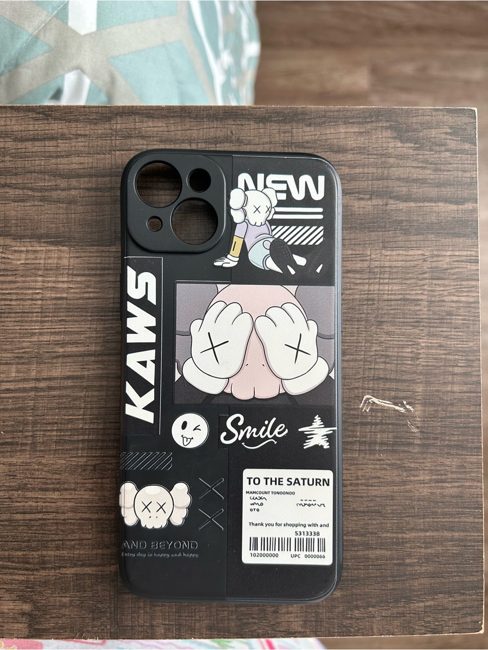 KAWS Graphic Matte Black iPhone Case